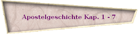 Apostelgeschichte Kap. 1 - 7